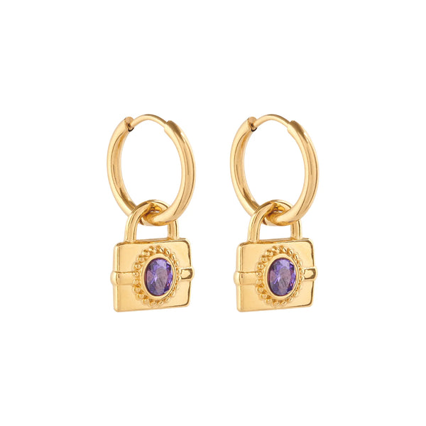 My Treasure Earrings - Purple