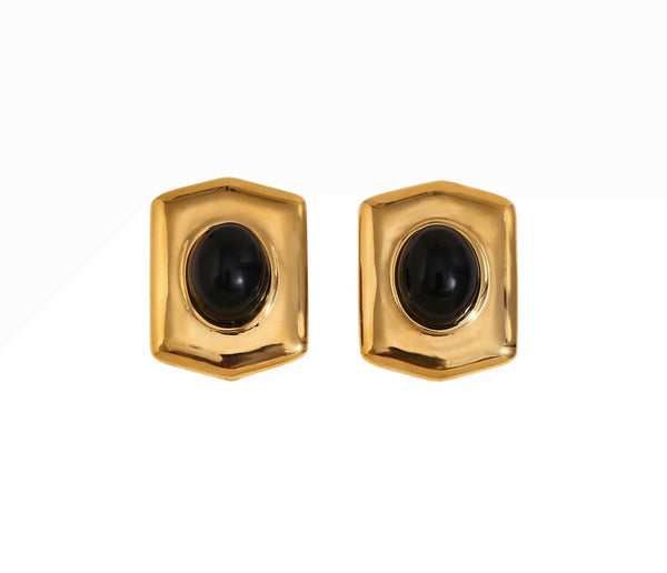 Melania Earrings - Black Onyx