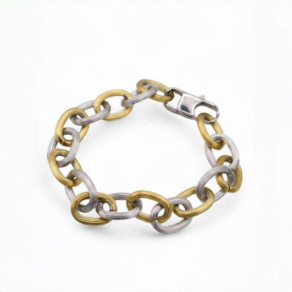 Interlocking Signature Chain Bracelet
