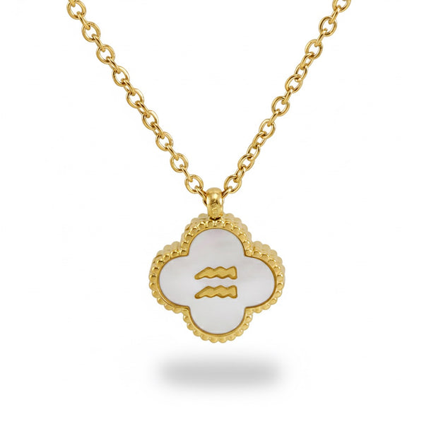 The Aquarius  Zodiac Pendant Necklace