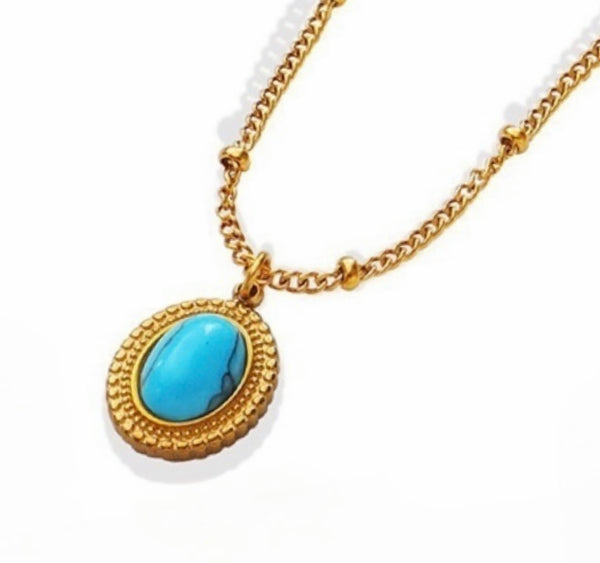 Micah Turquoise Gemstone Necklace