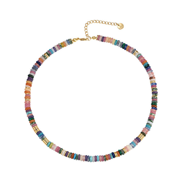 Freedom Beaded Gemstone Necklace