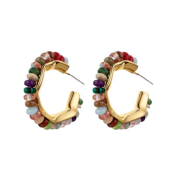 Gem Jar Hoop Earrings