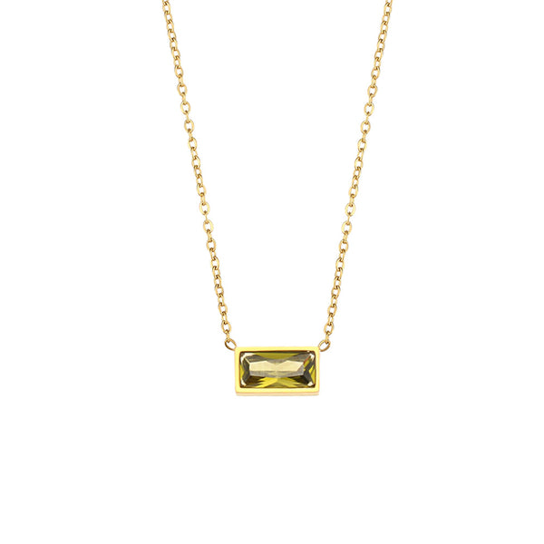 Candi Necklace - Olive Green