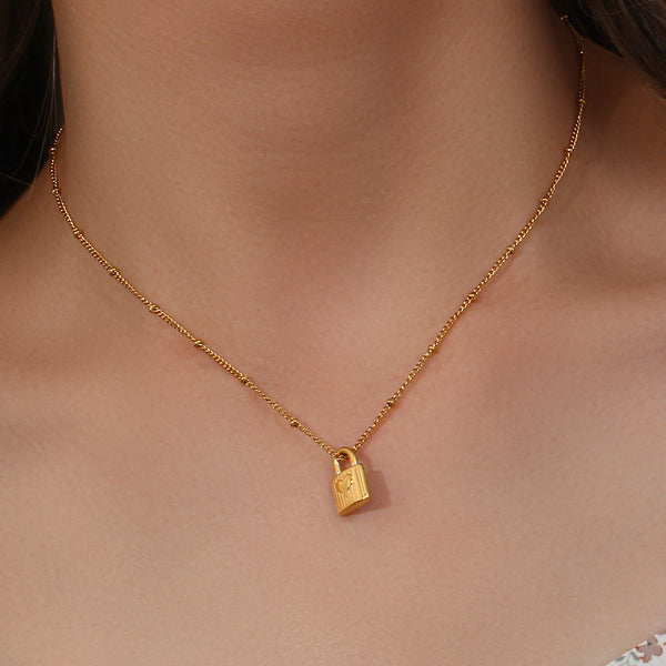 Keep Me Lock Necklace