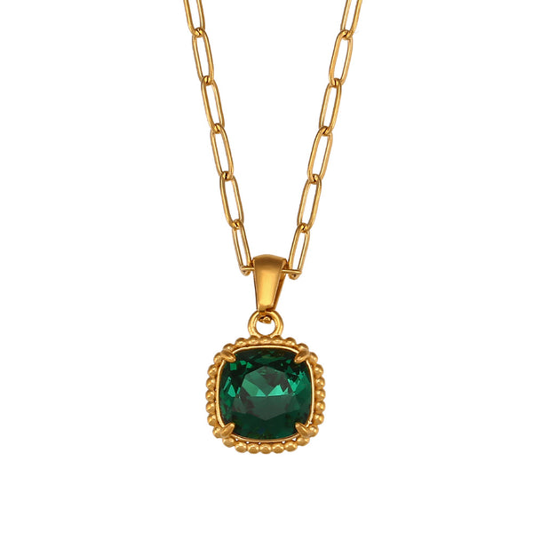 Donatella Necklace - Emerald Green