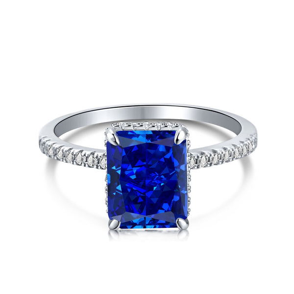 The Aurora Ring - Royal Blue Sapphire | 925 Sterling Silver